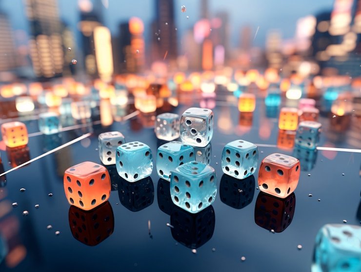 Meja Caribbean Stud Poker dengan dealer langsung di studio nobitabet